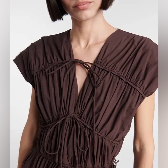 NWT TOVE Ceres Gathered Midi Dress in Brown
Size X-Large (FR 42/UK 14) - Picture 2 of 15